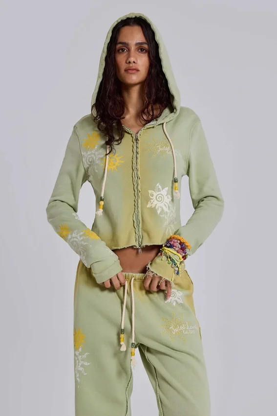 Cleo Sunfade Hoodie mit durchgehendem Reißverschluss