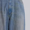 Colossus Jeans in heller Waschung, XL, Slub-Optik