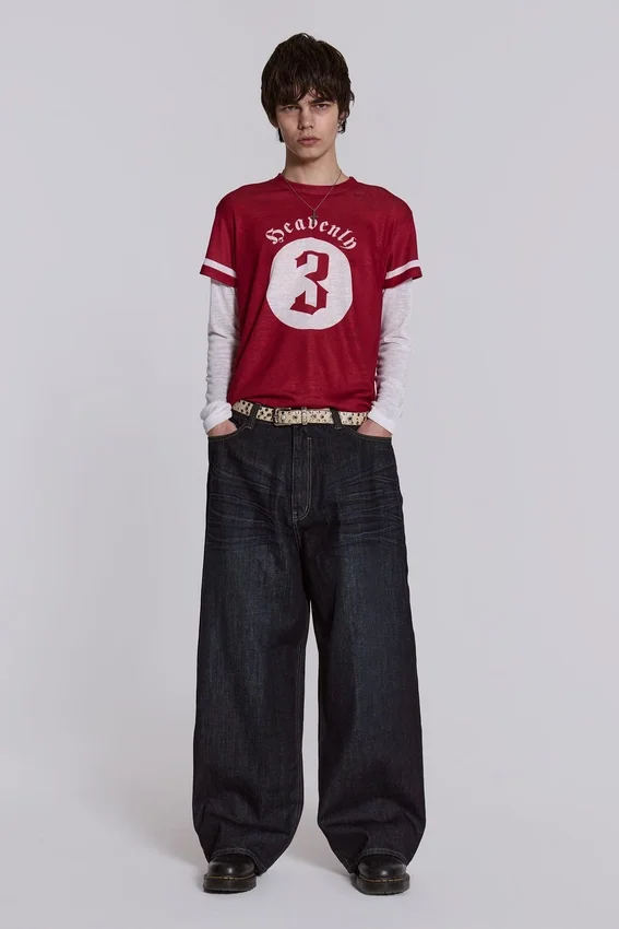 Colossus Jeans in Indigo mit Bügelfalten, Größe XL
