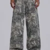 Colossus Jeans mit Woodland-Camo-Muster aus genadeltem Stoff