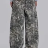 Colossus Jeans mit Woodland-Camo-Muster aus genadeltem Stoff