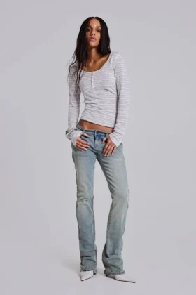Cooper Bootcut-Jeans in Hellblau