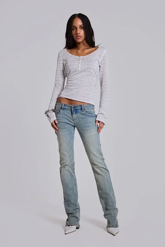 Cooper Bootcut-Jeans in Hellblau