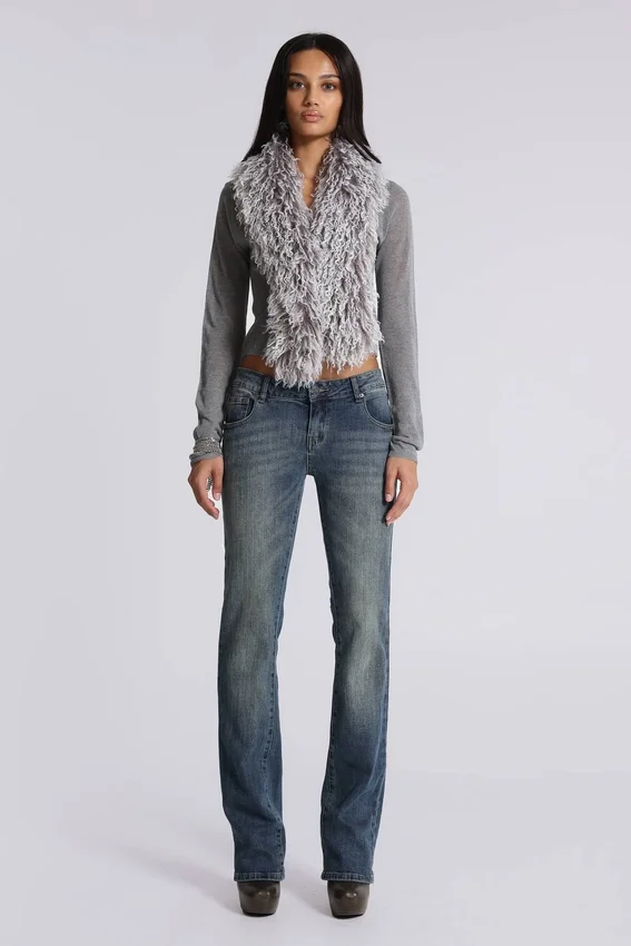 Cooper Bootcut-Jeans in Mittelblau