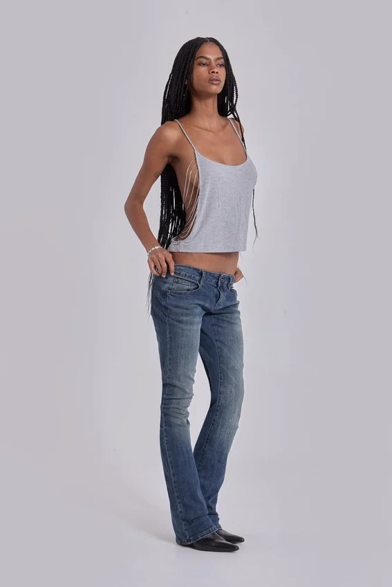 Cooper Bootcut-Jeans in Mittelblau