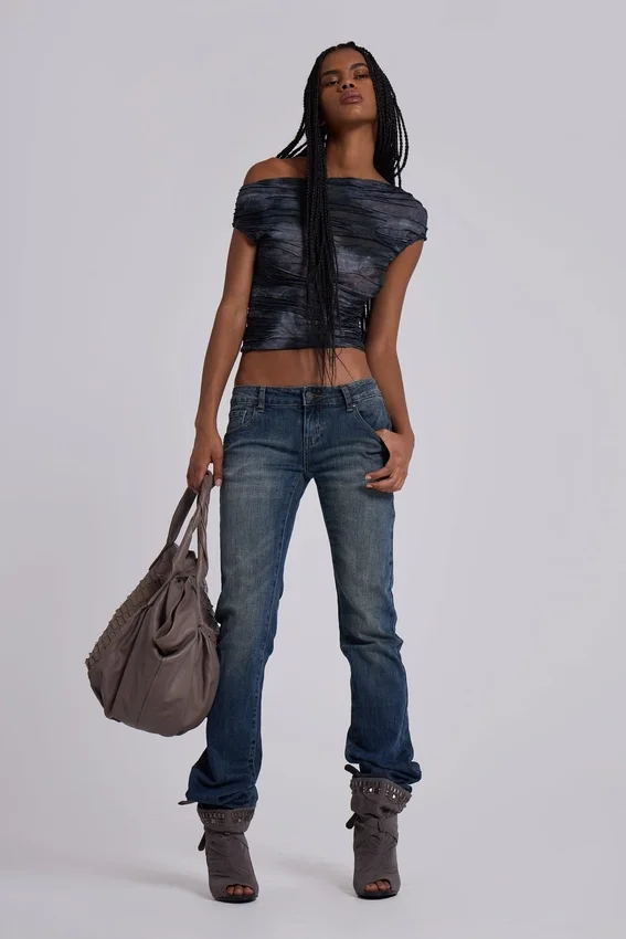Cooper Bootcut-Jeans in Mittelblau