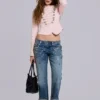 Cooper Crop-Jeans mit Verzierungen