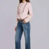 Cooper Crop-Jeans mit Verzierungen
