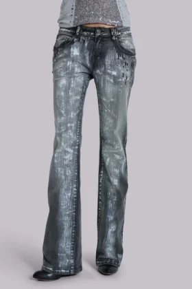 Cooper-Jeans mit Pailletten und Bootcut-Schnitt