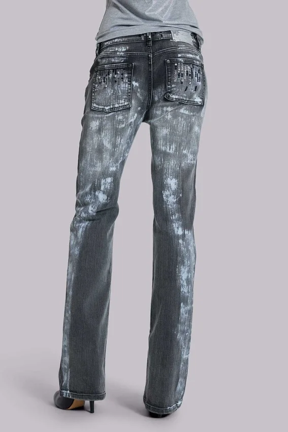 Cooper-Jeans mit Pailletten und Bootcut-Schnitt