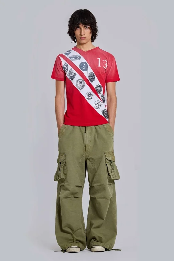 Crest T-Shirt mit V-Ausschnitt