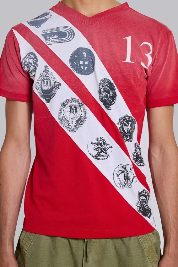 Crest T-Shirt mit V-Ausschnitt