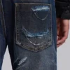 Cross Chain Blue Drift Bootcut-Jeans