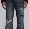 Cross Chain Blue Drift Bootcut-Jeans