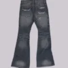Cross Chain Blue Drift Bootcut-Jeans
