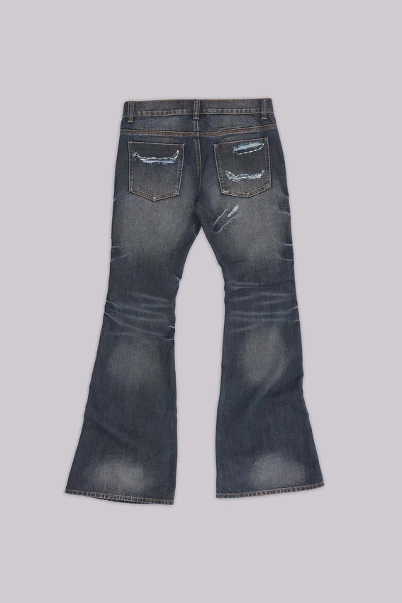 Cross Chain Blue Drift Bootcut-Jeans