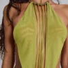 Darlyn – drapiertes, rückenfreies Maxikleid