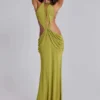 Darlyn – drapiertes, rückenfreies Maxikleid