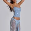 Deva-Strickhose mit Pailletten in Sky