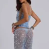 Deva-Strickhose mit Pailletten in Sky