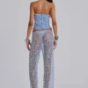 Deva-Strickhose mit Pailletten in Sky