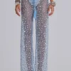 Deva-Strickhose mit Pailletten in Sky