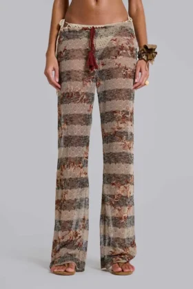 Deva-Strickhose mit Streifenmuster