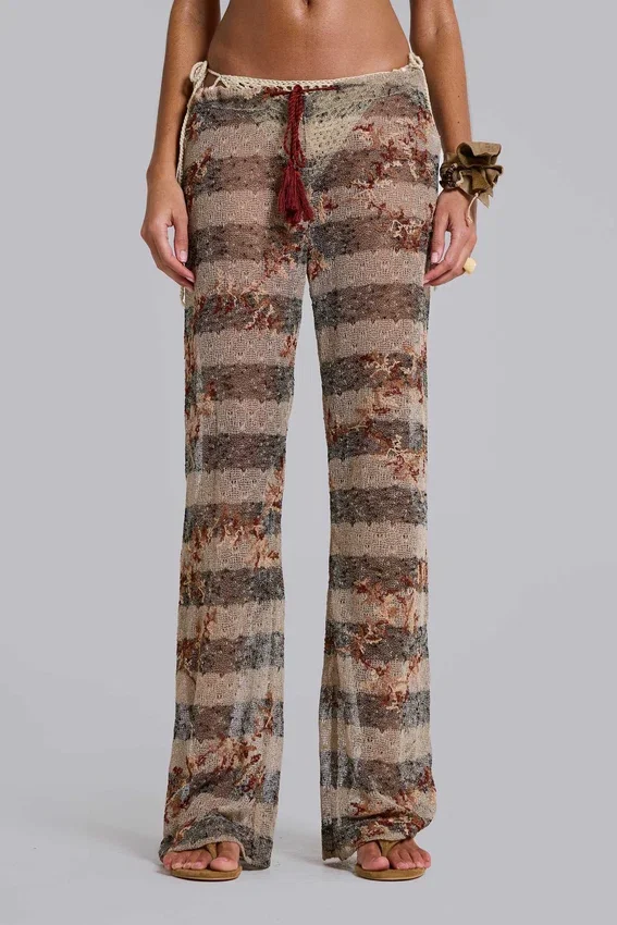 Deva-Strickhose mit Streifenmuster