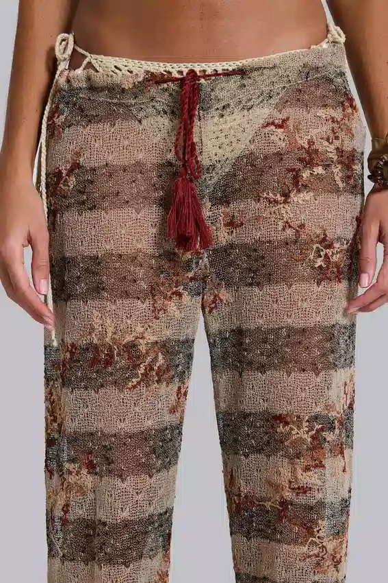 Deva-Strickhose mit Streifenmuster