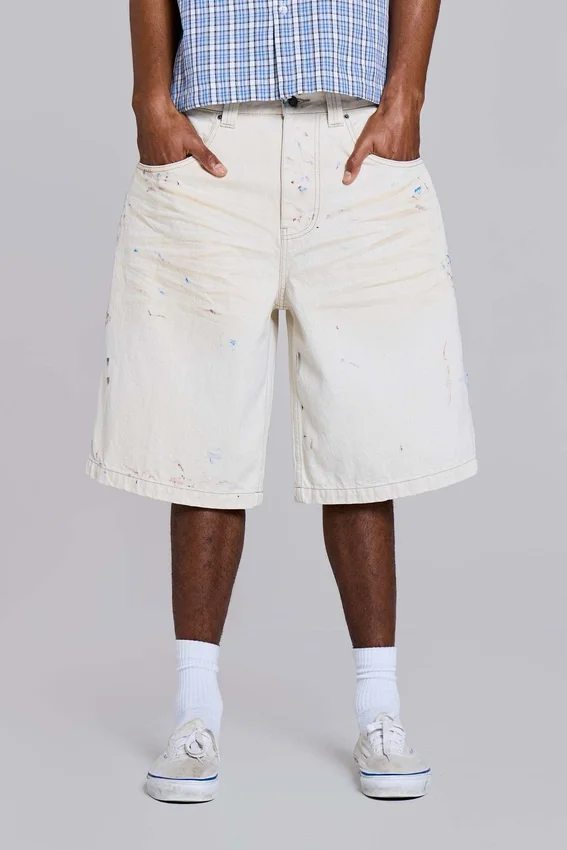 Ecru Paint Colossus Shorts