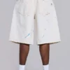 Ecru Paint Colossus Shorts