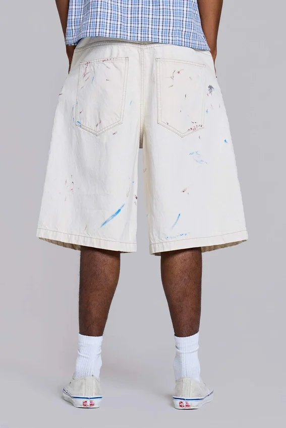 Ecru Paint Colossus Shorts