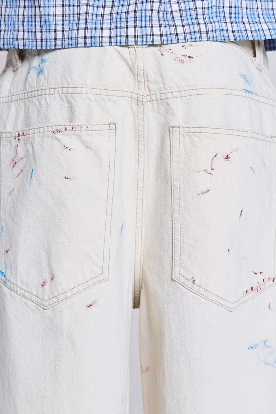 Ecru Paint Colossus Shorts