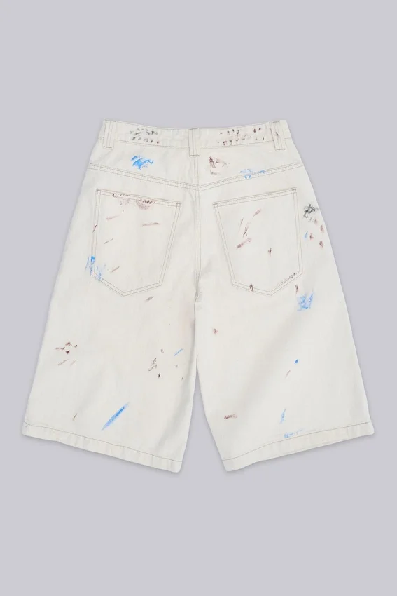Ecru Paint Colossus Shorts