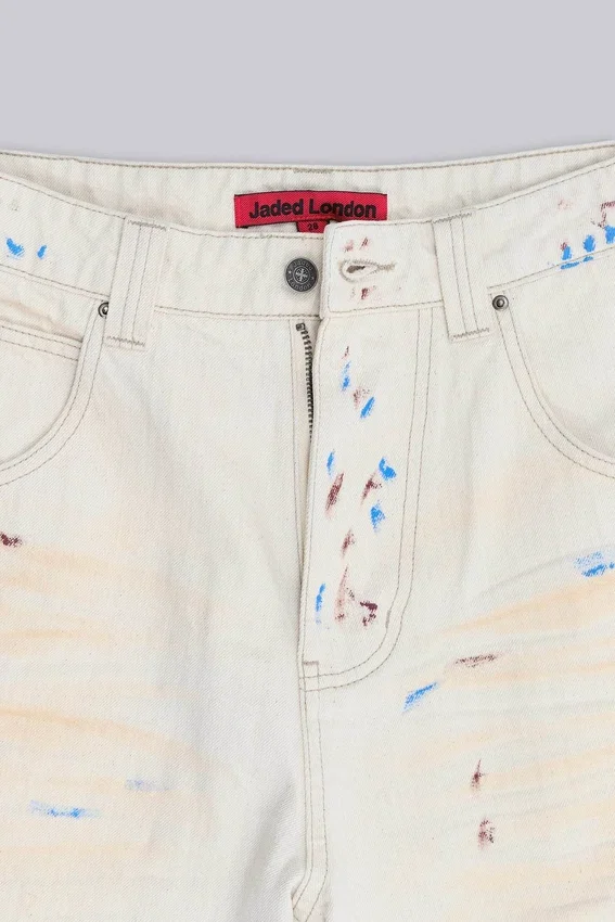 Ecru Paint Colossus Shorts