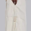 Ecru Parachute Cargo-Baggy-Shorts