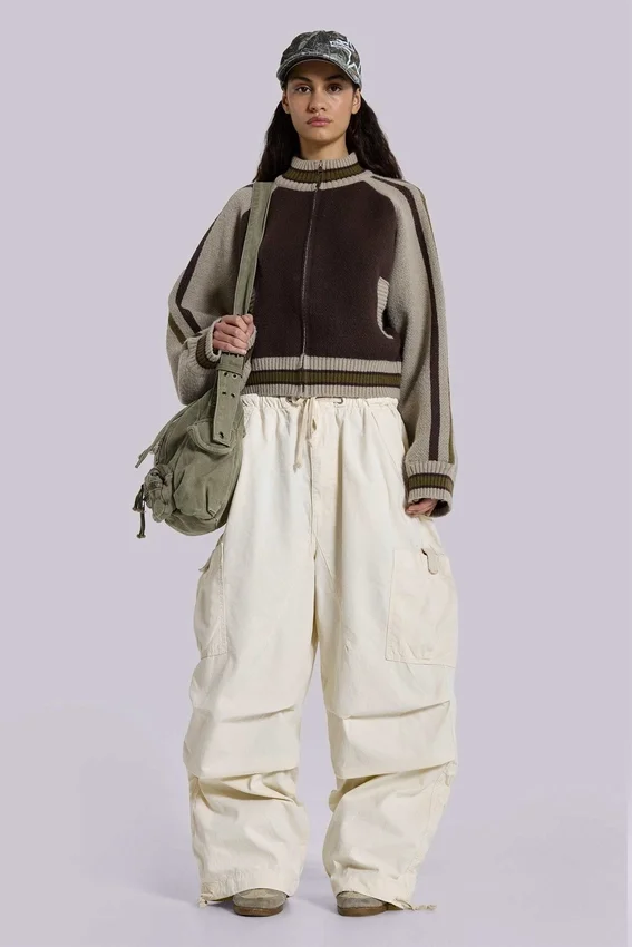 Ecru Parachute Cargo-Hose