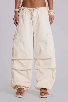 Ecru Parachute Cargo-Hose
