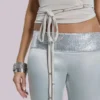 Eder Metallic-Oberteil mit asymmetrischem Schnitt