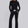 Einfarbige schwarze Thirteen-Jeans