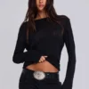 Einfarbige schwarze Thirteen-Jeans
