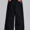 Einfarbige schwarze XL-Colossus Jeans