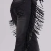 El Topo Fringe Bootcut-Jeans in schwarzer Waschung