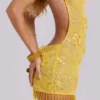 Ellora verziertes Minikleid in Solar