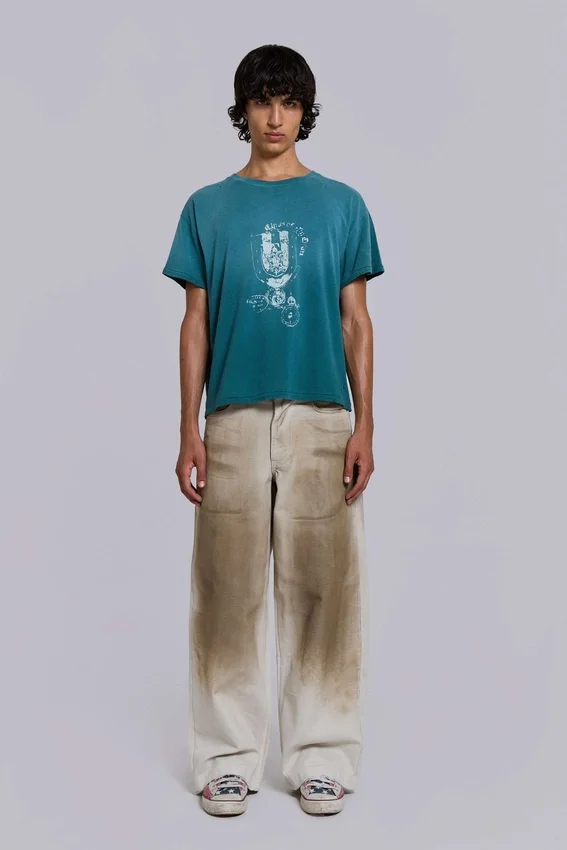 Emblem-T-Shirt in verkürzter Passform