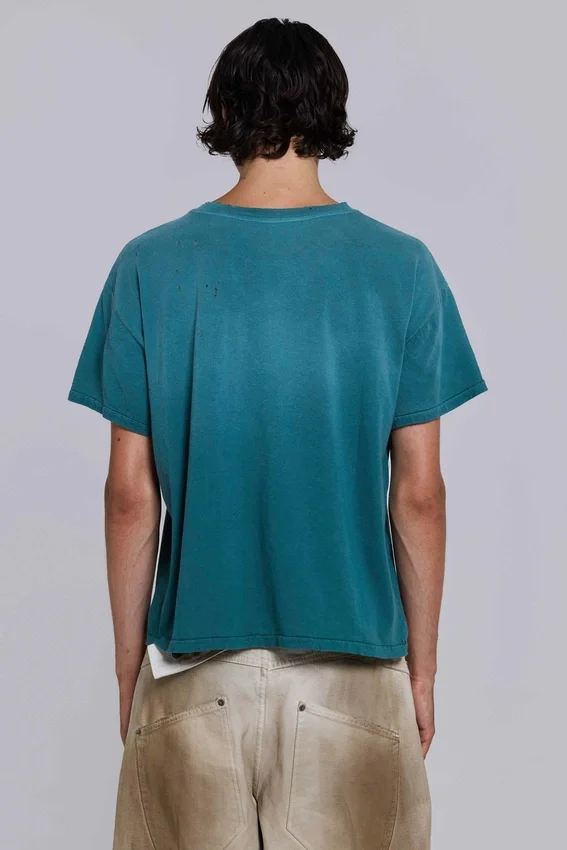 Emblem-T-Shirt in verkürzter Passform