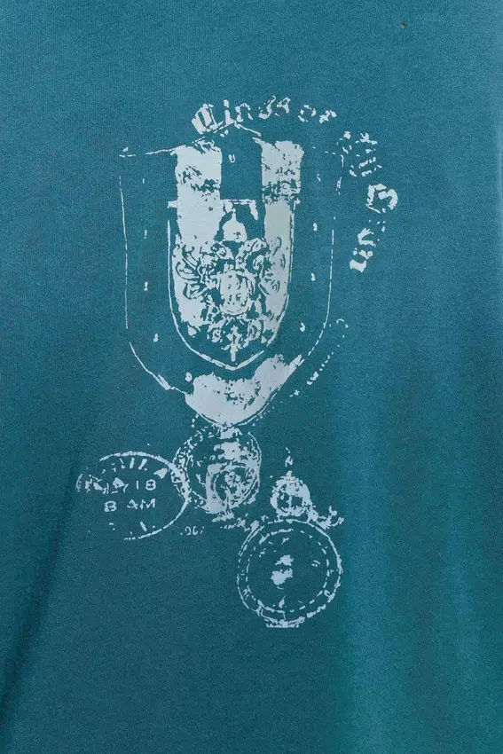 Emblem-T-Shirt in verkürzter Passform