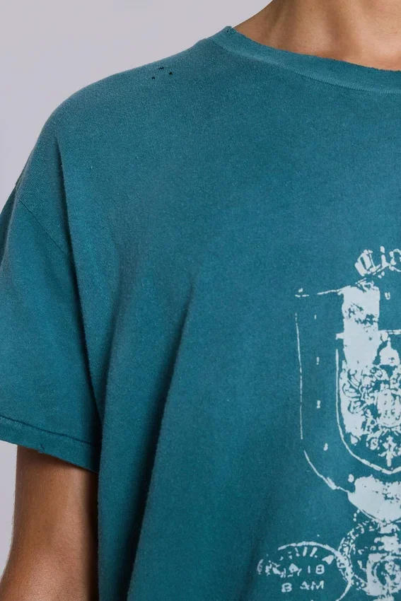 Emblem-T-Shirt in verkürzter Passform