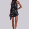 Enya rückenfreies Minikleid mit XL-Polka-Dots