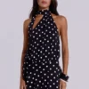 Enya rückenfreies Minikleid mit XL-Polka-Dots